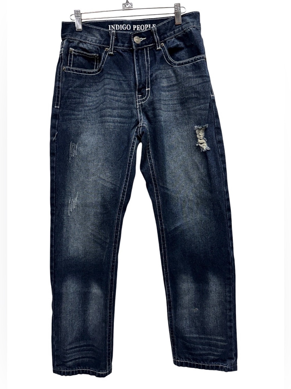 Indigo People Men’s Distressed Jeans - Blue Size 30